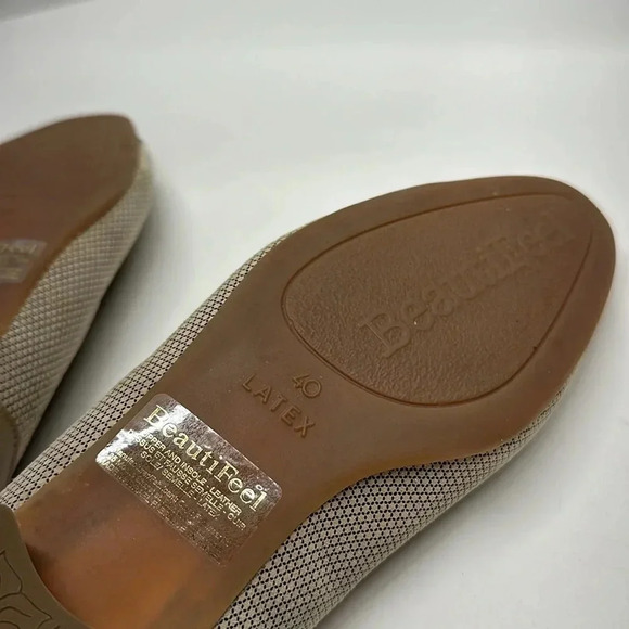 BeautiFeel Karen Shoes Houndstooth Cap Toe Patent Leather Slip On Tan Size 40 9 - Picture 11 of 12